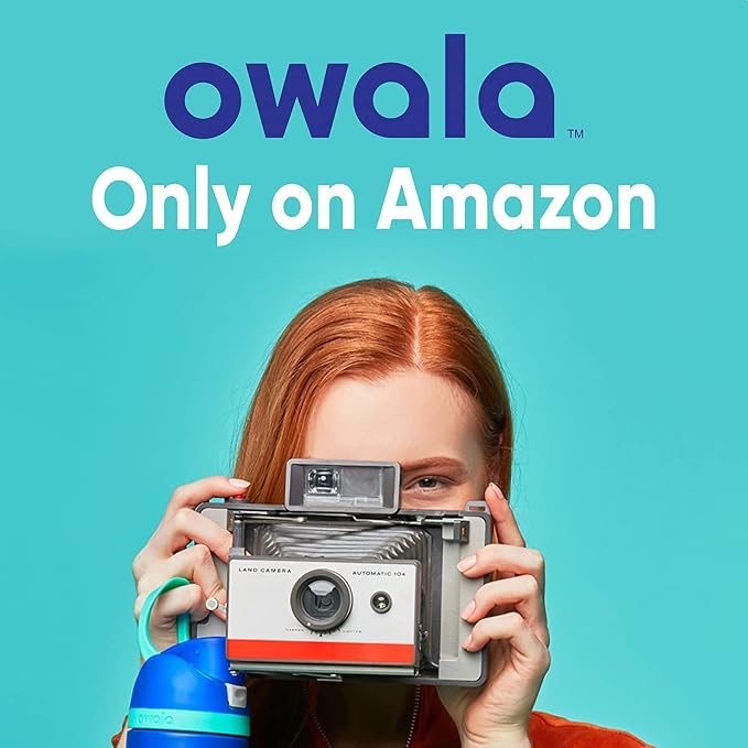Owala FreeSip Stainless Steel Water Bottle 24 oz Foggy Tide - Image 6