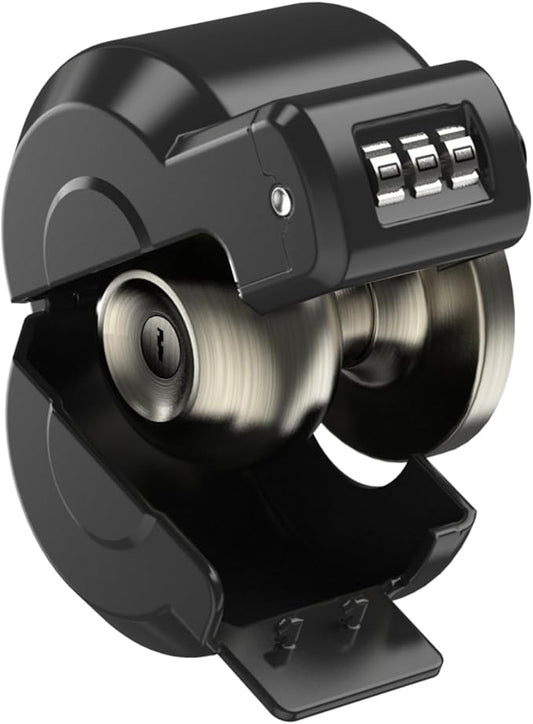 Door Knob Lockout Device Cover to Disable Doorknob/Faucet/Water Valve Hose Lock Door Handle Temporary Lock for Bedroom Door from Outside