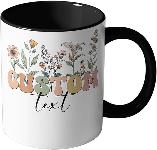 Custom Mug, Personalized Mother’s Day Coffee Mug, Customized 11 Oz Ceramic Mug with Text, Taza Personalizadas for Women Mom