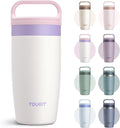 TOURIT Travel Coffee Mug 16 oz, Leakproof 2-Part Drink Lid Coffee Tumbler Cup by TOURIT