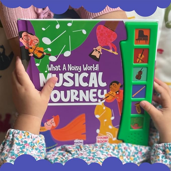 What A Noisy World - Musical Journey - Auditory Interactive Toys - Sound Books for Toddlers - Musical Book for Toddlers with 6 Different Sounds - Screen-Free Birthday Gifts