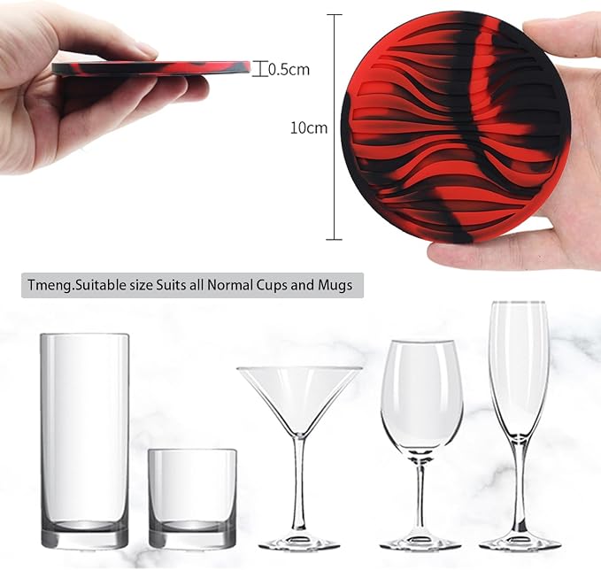 Silicone Coaster Set of 6 Pieces - Image 3