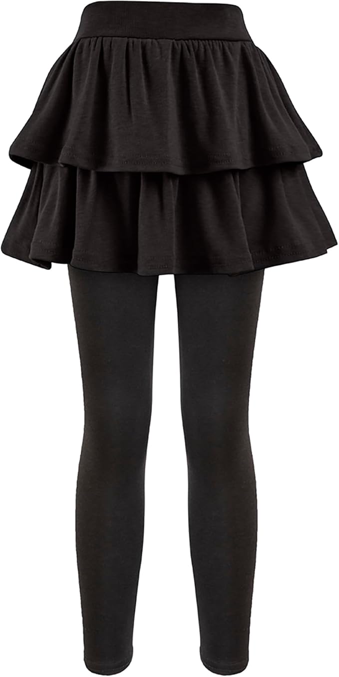 Girls School Uniform Pants Leggings with Skirts Stretch Warm Jegging 4-12 Years