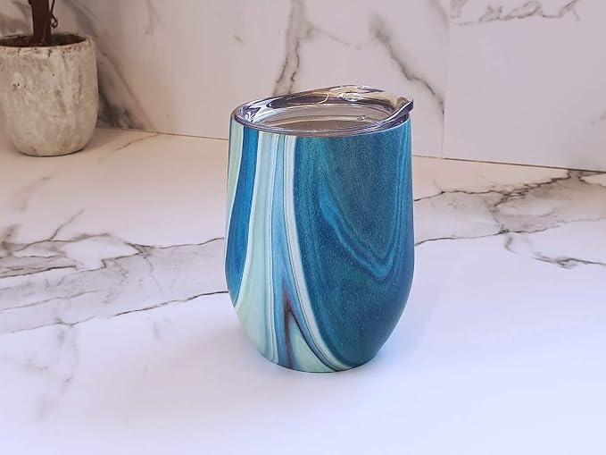 CHILLOUT LIFE 12 oz Stainless Steel Wine Tumblers 2 Pack - Image 8