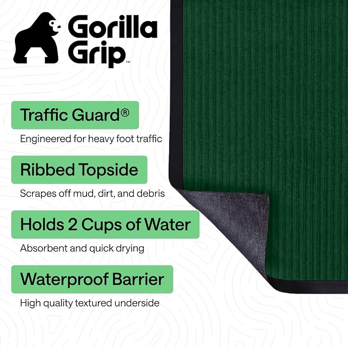 GORILLA GRIP Waterproof Traffic Guard Door Mat, Heavy Duty Entryway Mats - Image 2