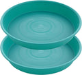 2 Pack of 10 inch Plant Saucer Gray, Heavy Duty Plastic Plant Saucer 10 inch by Bleuhome