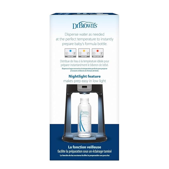 Dr. Brown's Insta-Prep Warm Water Dispenser with Baby Formula Dispenser, Gray