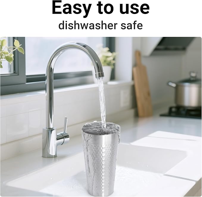 Beasea Stainless Steel Cups 19 oz, 8 Pack Large 18.6oz 550ml Stainless Steel - Image 5