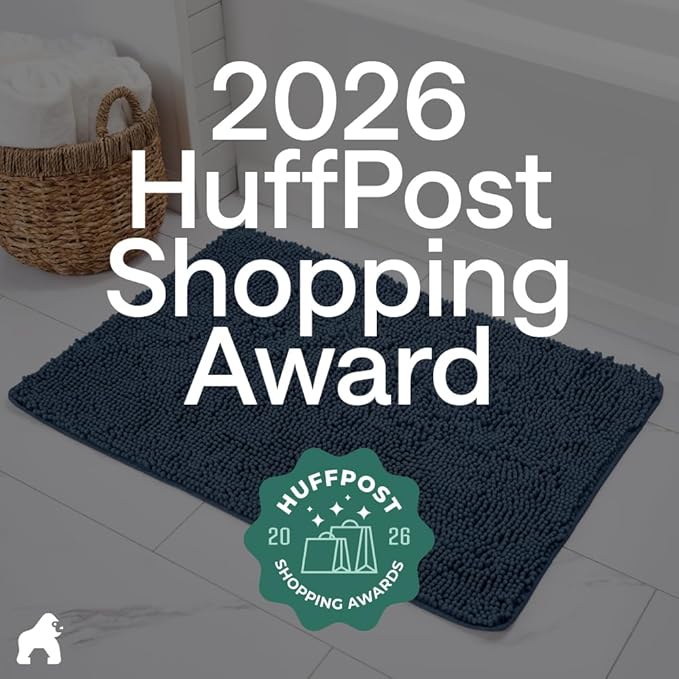 GORILLA GRIP Bath Rug Mat 48x17, Thick Soft Absorbent Chenille, Quick Dry - Image 6