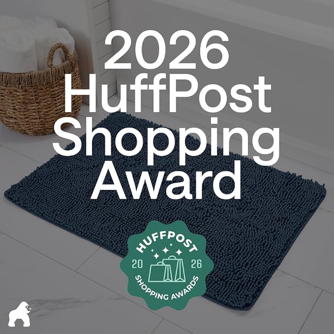 GORILLA GRIP Bath Rug Mat 54x24, Soft Absorbent Chenille, Quick Dry Microfiber - Image 6