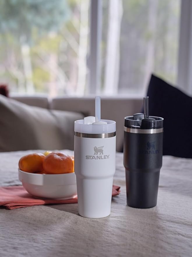 STANLEY Quencher H2.0 Flow State Tumbler, 14 oz, Stone | Straw and 3-Position - Image 6