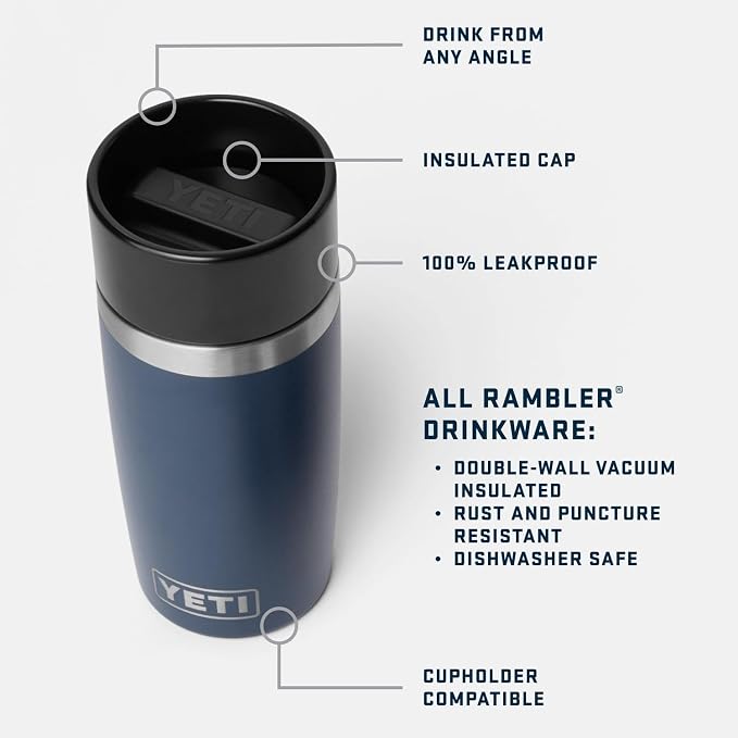 YETI Rambler 12 oz Travel Bottle, Stainless Steel, Vacuum Insulated - Image 4