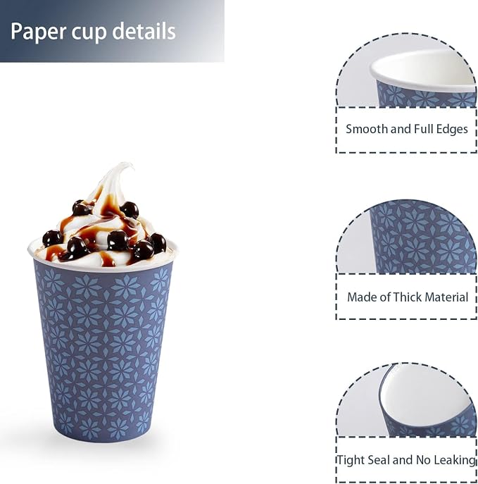 Clawsoff 600 Pack 3 oz Paper Cups Disposable Bathroom Mouthwash Cups Navy | - Image 4