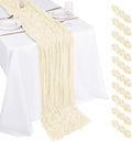 10 Pack Ivory Cheesecloth Table Runner 17x108 Inch Boho Gauze Cheese Cloth by Unknown