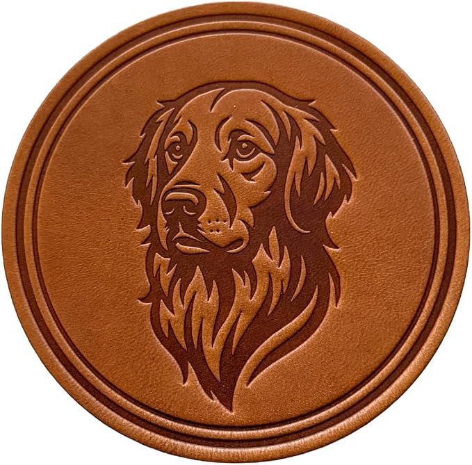 Dog Breed Leather Coasters – Premium Full Grain Table Protectors - Image 2