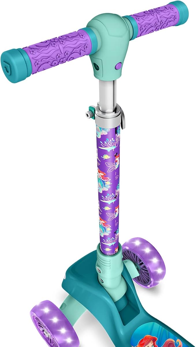 Jetson Character Kids Kick Scooter, LED Lights on Stem & Light-Up Wheels, Lightweight Frame, Height-Adjustable Handlebar, Lean-to-Steer System, Easy-Fold Mechanism