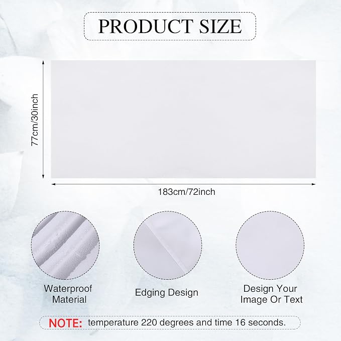 2 Pcs White Sublimation Table Runners Blanks 30 x 72 Inch Polyester Table - Image 2