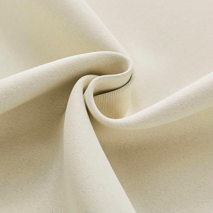 Joydeco Custom Blackout Curtains for Bedroom, 1 Panel Room Darkening Curtains & Drapes for Living Room Window Rod Pocket Back Tab (Custom Size,Light Beige)