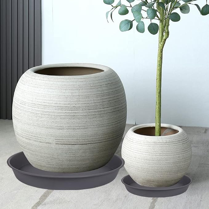 4 Pack of 18 19 inch Plant Saucer Round, Deep Plant Saucers - Image 3