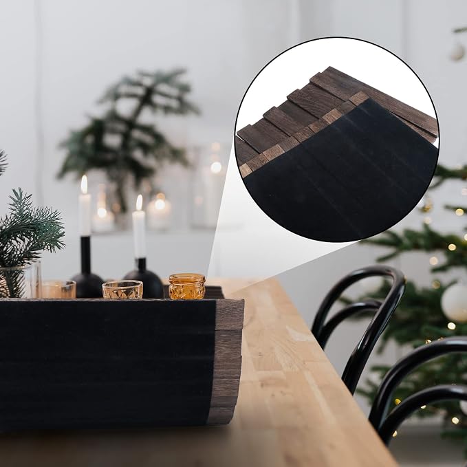 Wooden Table Runner, Natural Durable Wood Table Runner, 25 x 12 Inches - Image 3