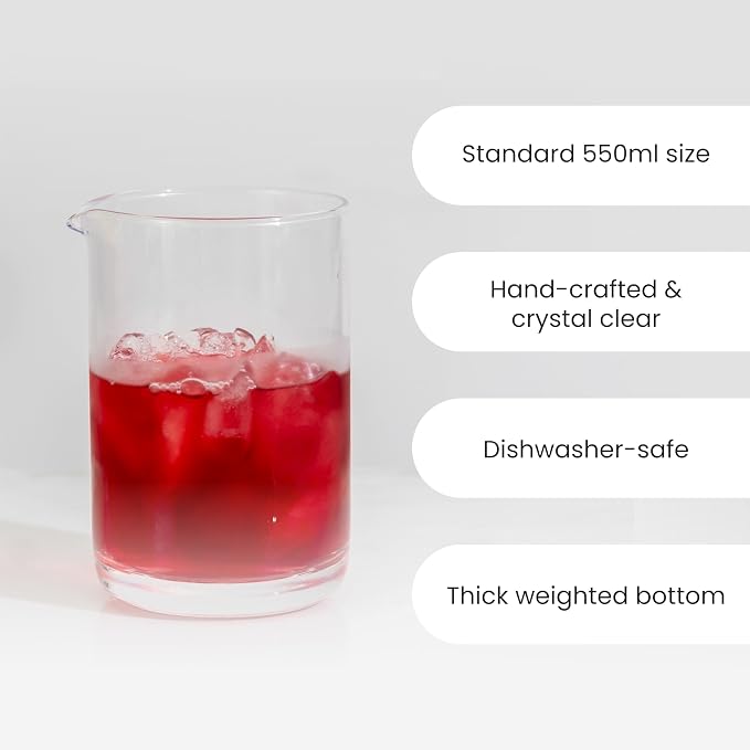 A Bar Above Cocktail Mixing Glass, Classic Style Stirring Pitcher, 18 Oz - Image 6