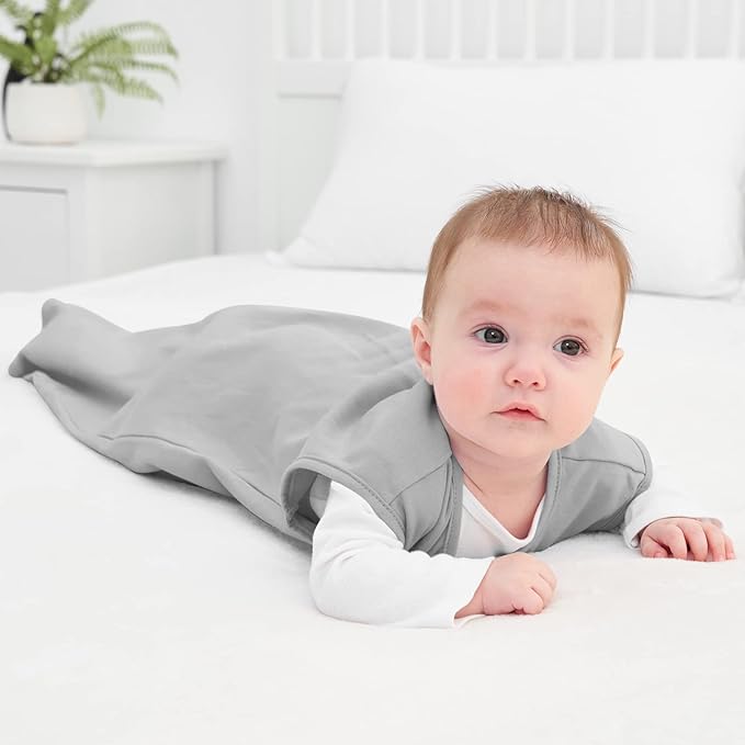 Yoofoss Baby Sleep Sack 12-18 Months Baby Wearable Blanket 100% Organic Cotton 2-Way Zipper TOG 0.5 Toddler Sleeping Sack 3 Pack, Comfy Soft Lightweight (Large)