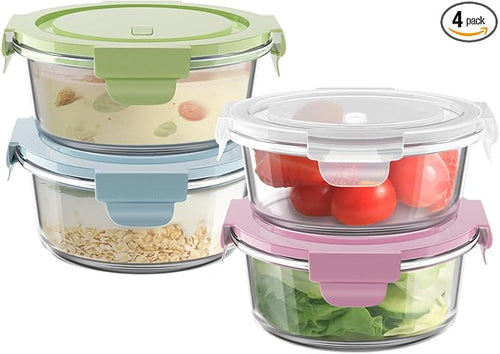 1.5Cup/12oz Small Glass Containers by Freshmage