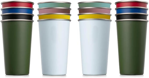 16 Pack Stainless Steel Cups 16oz by Unknown