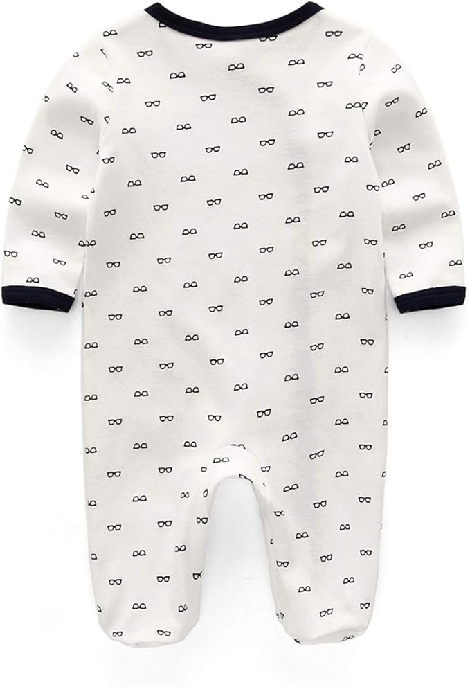 Kiddiezoom Baby and Toddler Boys'Snug Fit Footed One-Piece Romper Jumpsuit Cotton Cotton Footed Outfit