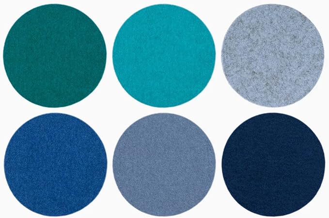 Graf Lantz - Bierfilzl Merino Wool Round Coasters Set of 6 - Ocean - Absorbs by GrafLantz