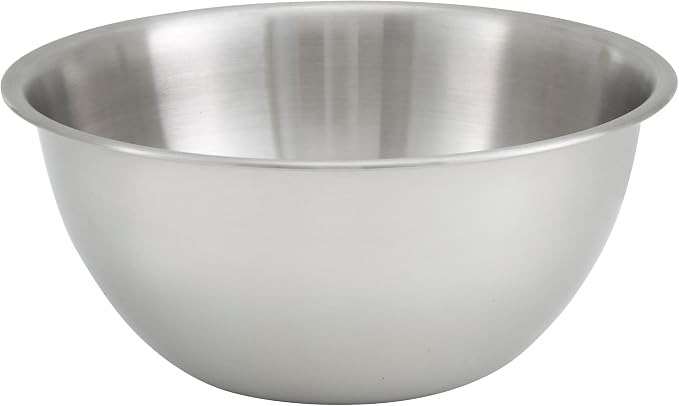 Winco 8 qt Stainless Steel Mixing Bowl | Dishwasher safe, Extra deep, Heavy-duty by Fonteme