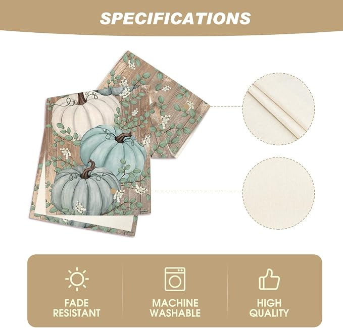 Artoid Mode 210 GSM Fall Table Runner 13x120 Inch Home Party Decor | Pumpkins - Image 5