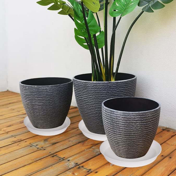 3 Pack of 26 inch Plant Saucer, 4.2" Depth Tray, Large Deep Garden Plastic - Image 7