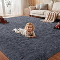 Area Rug for Living Room Bedroom: 4x6 Soft Fluffy Shag Rugs Upgrade Non-Slip by EXPEDIX