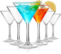 Unbreakable Martini Glasses Set of 6, 10 oz Plastic Martini Cocktail Glasses by Hlukana