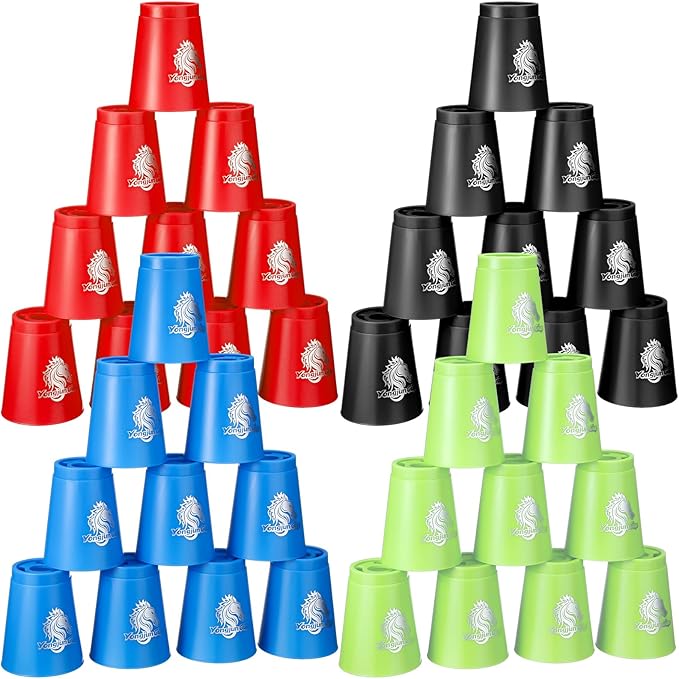 Libima 48 Pcs Sports Stacking Cups Set Stacking Cup Classic Games Speed by Libima