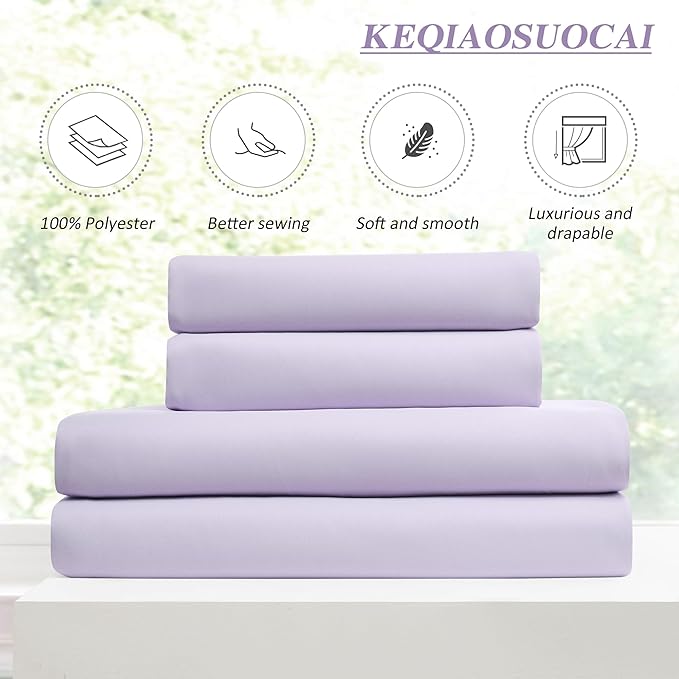 KEQIAOSUOCAI Custom Pleated Curtains Lilac Color, Heat Blocking Window Treatment for Bedroom Vertical Draft Blackout Blinds for Living Room 40 Wide by 90 Inch Long, 2 Panels, Lavender, Pinch Pleat