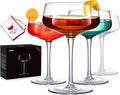 JBHO Martini Glasses, Crystal Coupe Glasses Set of 4, 10 Oz, Large and Fancy by JBHO