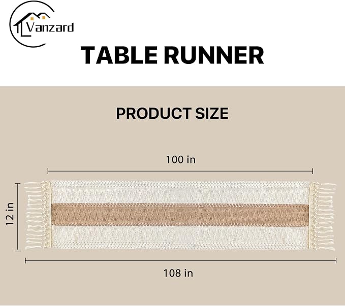 Boho Table Runner for Fall Home Decor - Image 3