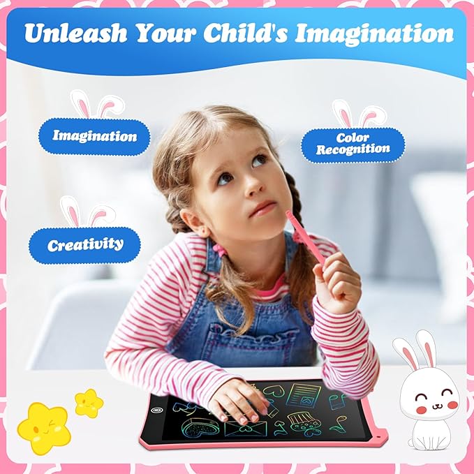 EooCoo Toddler Drawing Toys, 3 Pack 10" LCD Writing Tablet Learning Toys for Kids, Mess Free Coloring Used for Travel Games, Toddler Boo Basket Stuffers, Girls Boys Gifts for 3 4 5 6 7 Years Old