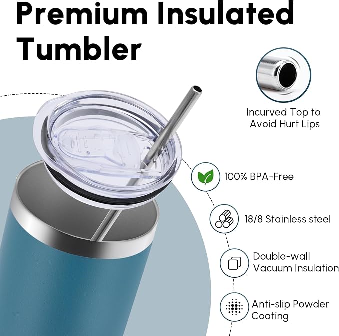 Volhoply 4 Pack Skinny Tumblers - Image 3