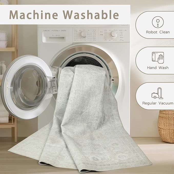 Srugn Washable Rugs 5x7 Area Rugs - Image 4