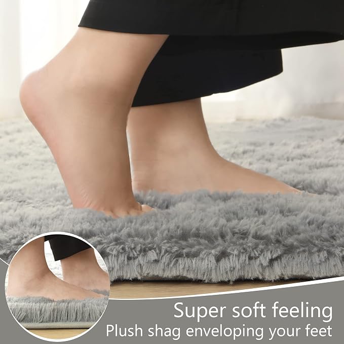 LOCHAS Ultra Soft Indoor Modern Area Rugs Fluffy Living Room Carpets - Image 8