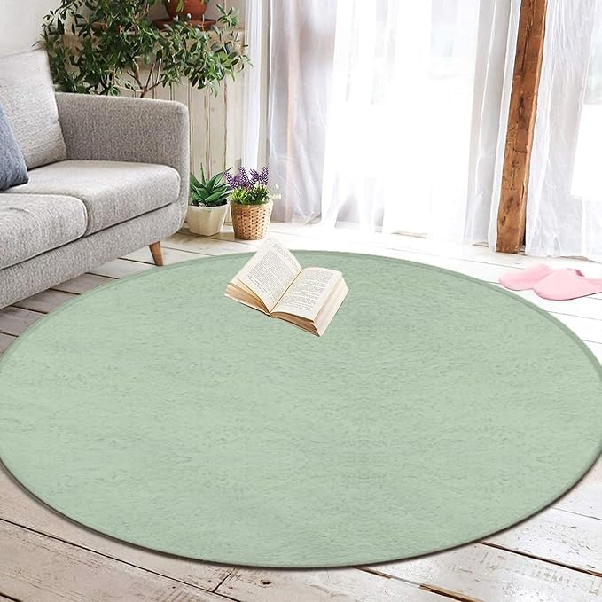 Large Round Area Rug Home Decor Modern Bathroom Rug Kitchen Office Circle Rug - Image 5