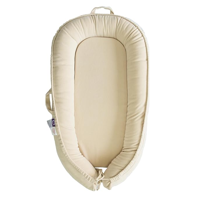 Infant Lounger, Baby Nest Cover for Baby Girls & Boys, Newborn Essentials for Baby 0-18+ Months, 100% Cotton Breathable(CreamyWhite, Corduroy)