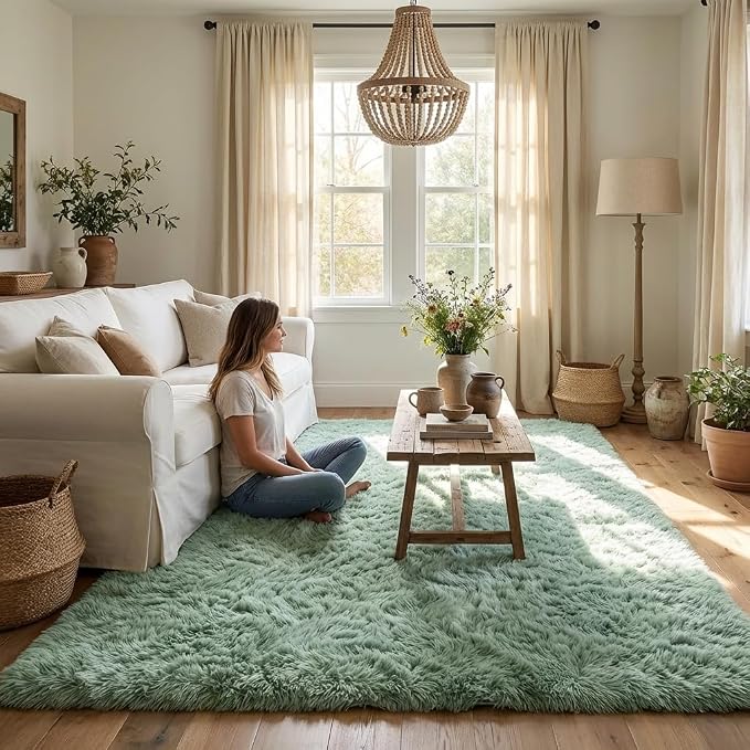 Mugorn 5x7 Rugs for Living Room, Soft Carpet Shag Kids Room Rug, Non-Slip Fuzzy - Image 7