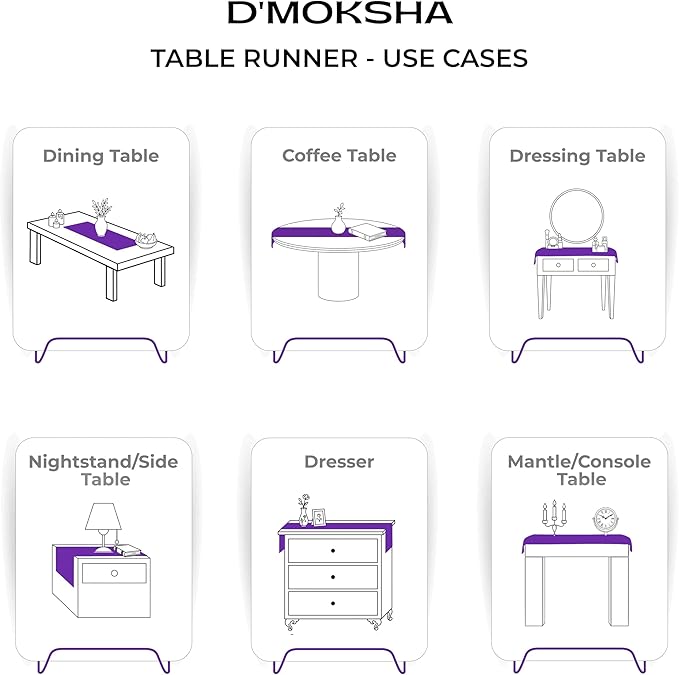Classic Linen™ by D'Moksha Navy Blue Table Runner 48 Inches, 100% Pure Linen - Image 6