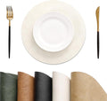 MOSAYT 13 Inch Round Vinyl Placemats Set of 4 by MOSAYT