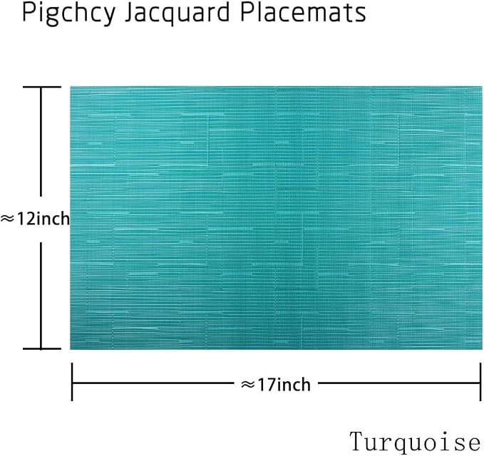 PIGCHCY Placemats Set of 12 Washable Durable Place Mats Vinyl Heat Resistant - Image 2