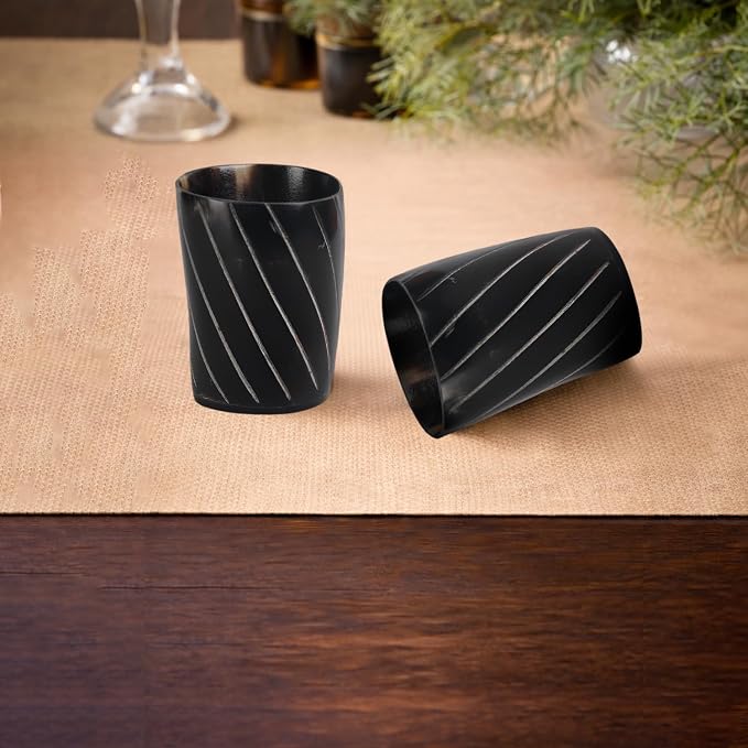Handicrafts Home Viking Horn Shot Glasses Set of 12, Rustic Viking Drinkware - Image 8